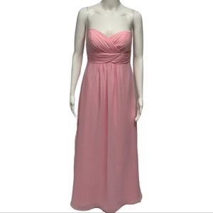 Christina Wu BM39 Bridesmaid Long Dress Pima Pink Size 8